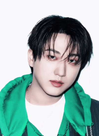 A Young Man Wearing A Green Jacket And A White Shirt Looks At The Camera GIF