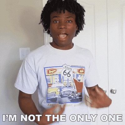 A Young Man Wearing A Route 66 T-Shirt Says " I 'M Not The Only One " GIF