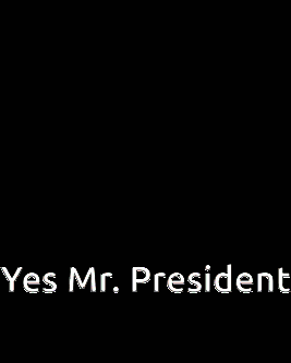 A Young Man With Glasses Is Smiling And Says Yes Mr. President . GIF