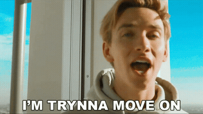 A Young Man With His Mouth Open Says I 'M Trynna Move On GIF