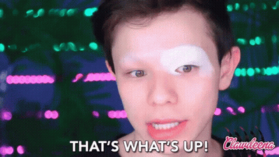 A Young Man With White Paint On His Face Says That 'S What 'S Up GIF
