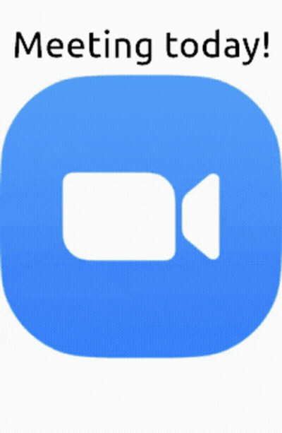 A Zoom Logo Is On A Blue Background GIF