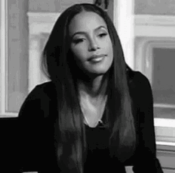 Aaliyah Smirk On Interview GIF