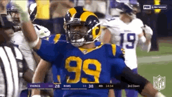 Aaron Donald Blow A Kiss Nfl Field GIF