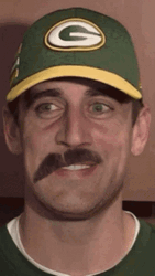 Aaron Rodgers Relax Smile Mustache GIF