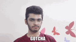 Aashish Karia Pointing Gotcha GIF