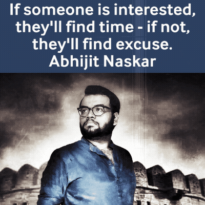 Abhijit Naskar Quote Above Man With Glasses GIF