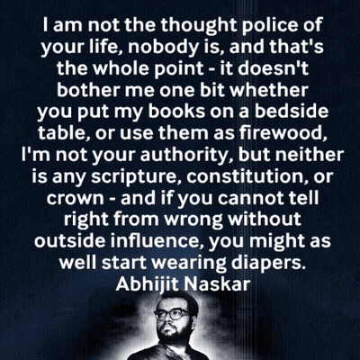 Abhijit Naskar Quote On Black Background GIF
