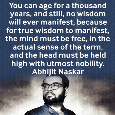 Abhijit Naskar Quote On Blue Background GIF
