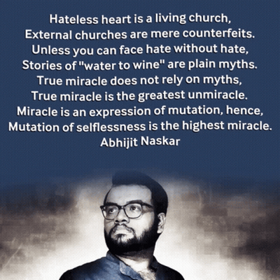 Abhijit Naskar Quote On Blue Background GIF