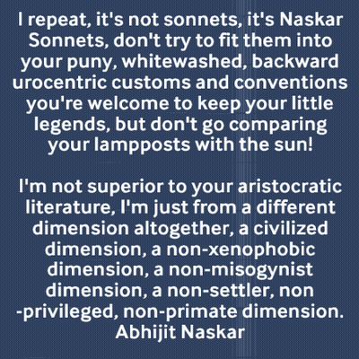 Abhijit Naskar Quote On Dark Blue Background GIF