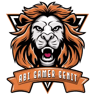 Abi Gamer Geniet Logo With Lion Sticker