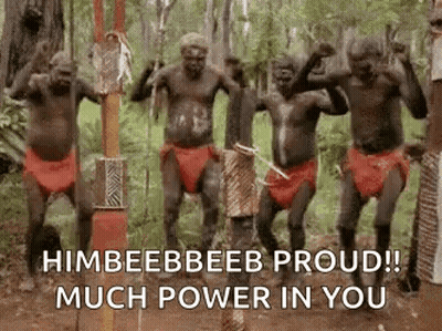 Aboriginal Men Dancing In Forest GIF