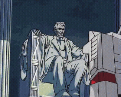 Abraham Lincoln Sitting Next To Robot GIF