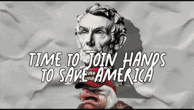 Abraham Lincoln Statue Time To Join Hands To Save America GIF