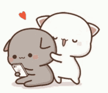 Abrazos Peach And Goma Backhug GIF