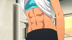 Abs Uehara Ayaka Dumbbell Nan Kilo Moteru Anime GIF