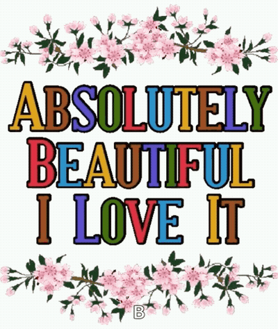 Absolutely Beautiful I Love It Sign GIF