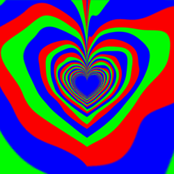 Abstract Art Heart Tunnel GIF