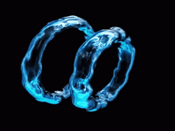 Abstract Blue Water Rings
