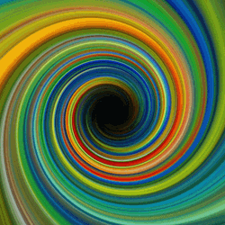 Abstract Rainbow Downward Swirl GIF