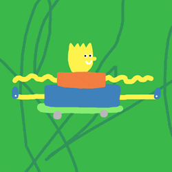 Abstract Simpsons Skateboard Ride GIF
