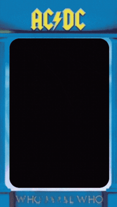 AC/DC Who Am I Poster Man In Striped Hat GIF