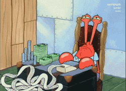 Accountant Mr Krabs GIF