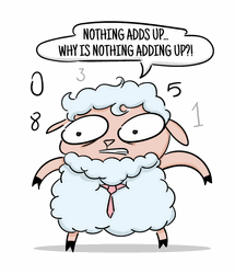 Accounting Nothing Adds Up Sheep GIF