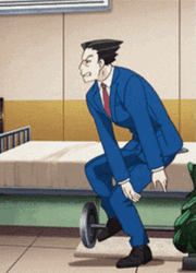 Ace Attorney Phoenix Wright Doing Weird Dance GIF