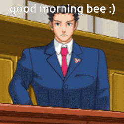 Ace Attorney Phoenix Wright Good Morning Greeting GIF
