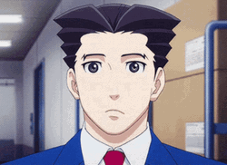 Ace Attorney Smiling Face Phoenix Wright GIF