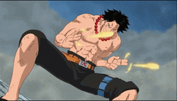 Ace One Piece Fire Shoot Whitebeard  GIF