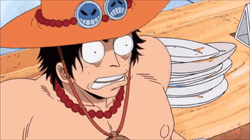 Ace One Piece Shocked Funny Hit GIF