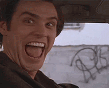 Ace Ventura Happy Face It's Alive GIF
