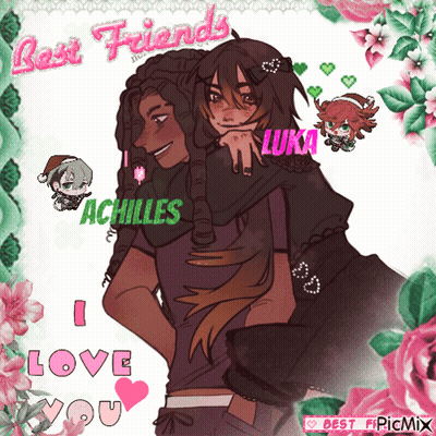 Achilles And Luka Best Friends Drawing GIF