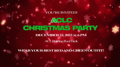 ACLC Christmas Party December Advertisement GIF