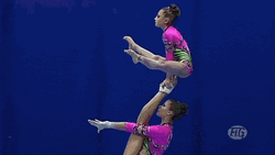 Acro Balance Gymnasts GIF