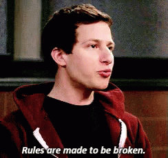 Actor Andy Samberg Rules Meant To Be Broken GIF