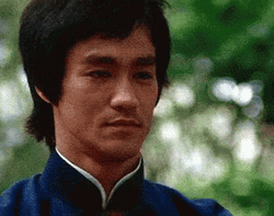 Actor Bruce Lee Bow With Hand Sign GIF