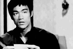 Actor Bruce Lee Head Shake