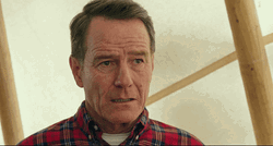 Actor Bryan Cranston Happy Then Sad Mood GIF