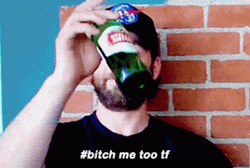 Actor Chris Evans Drinking Bitch Me Too Tf  GIF