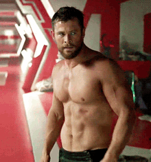 Actor Chris Hemsworth Gasping GIF