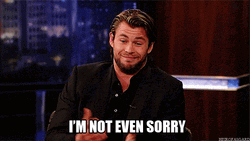 Actor Chris Hemsworth I'm Not Even Sorry GIF