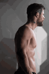 Actor Chris Hemsworth Looked Around GIF