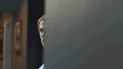 Actor Chris Hemsworth Peeking GIF