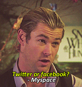 Actor Chris Hemsworth Twitter Or Facebook My Space GIF
