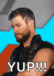 Actor Chris Hemsworth Yup GIF