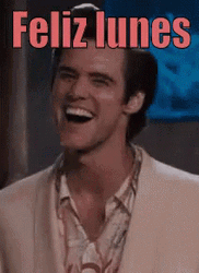 Actor Jim Carrey Happy Pointing Feliz Lunes GIF
